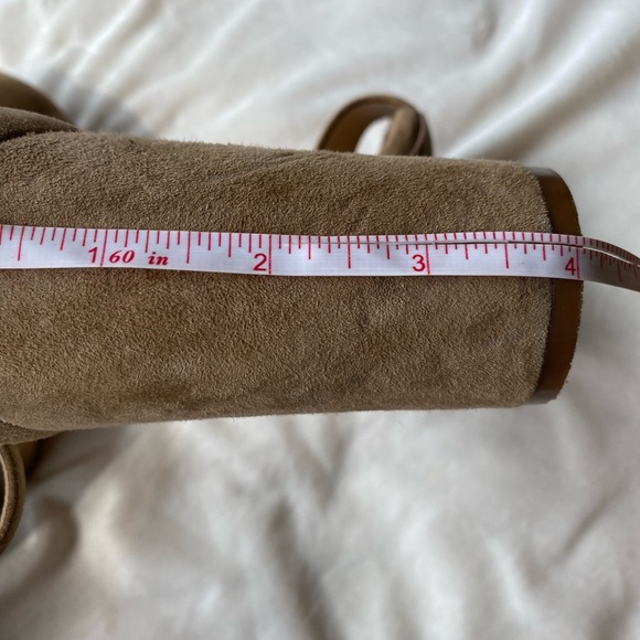 Sam Edelman Suede Block Heel Sandals | Size 7.5W | Nude Suede - Picture 7 of 10